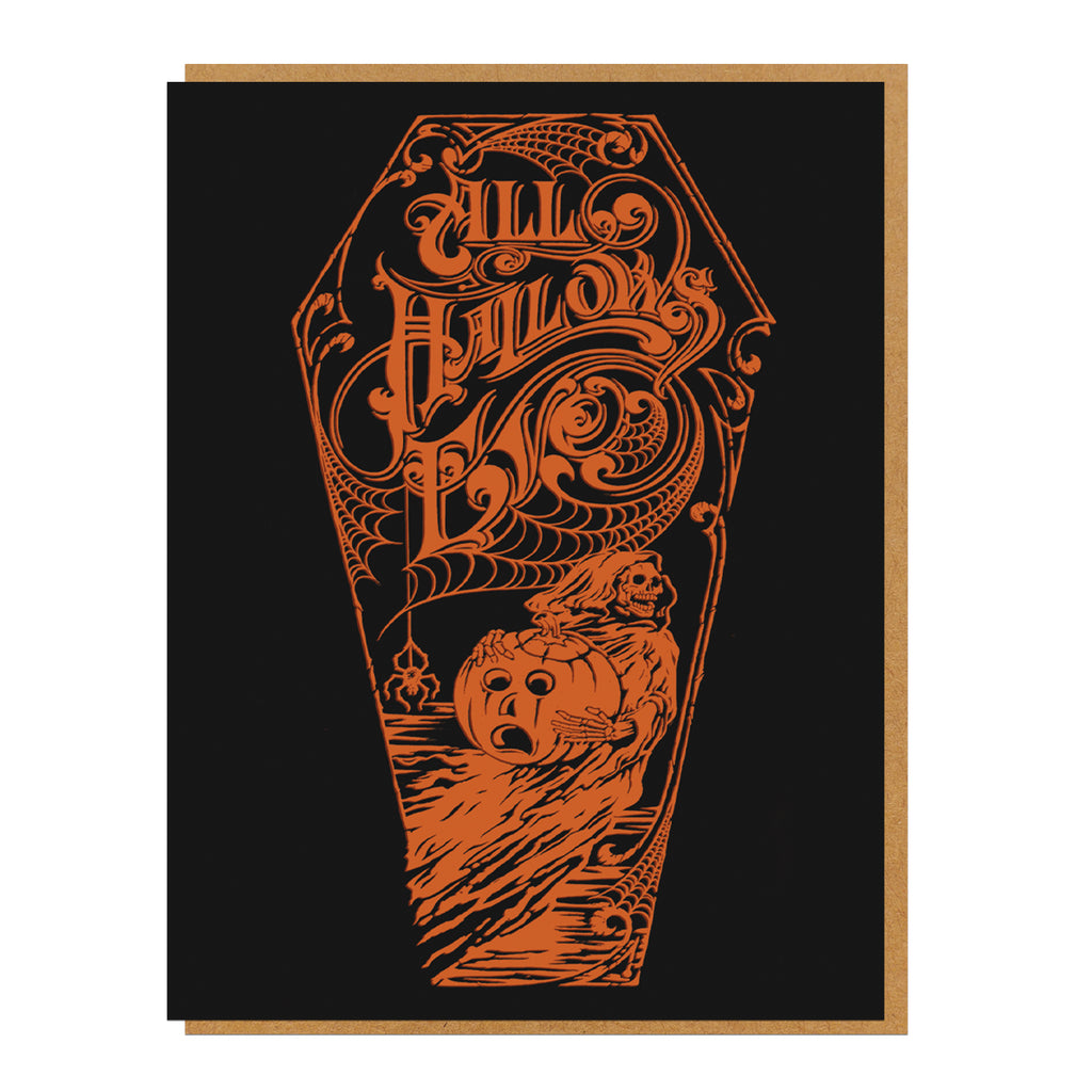 ALL HALLOWS EVE BLACK GREETING CARD