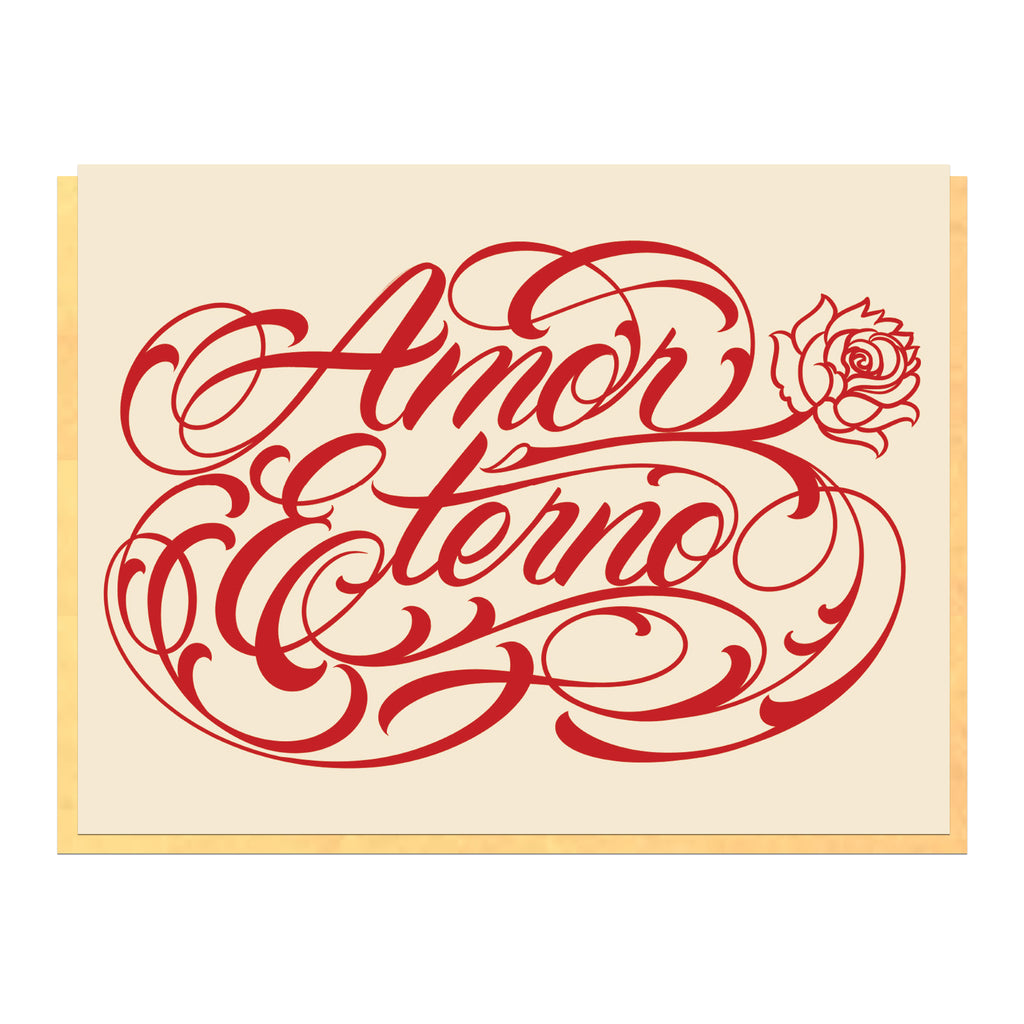 AMOR ETERNO RED GREETING CARD