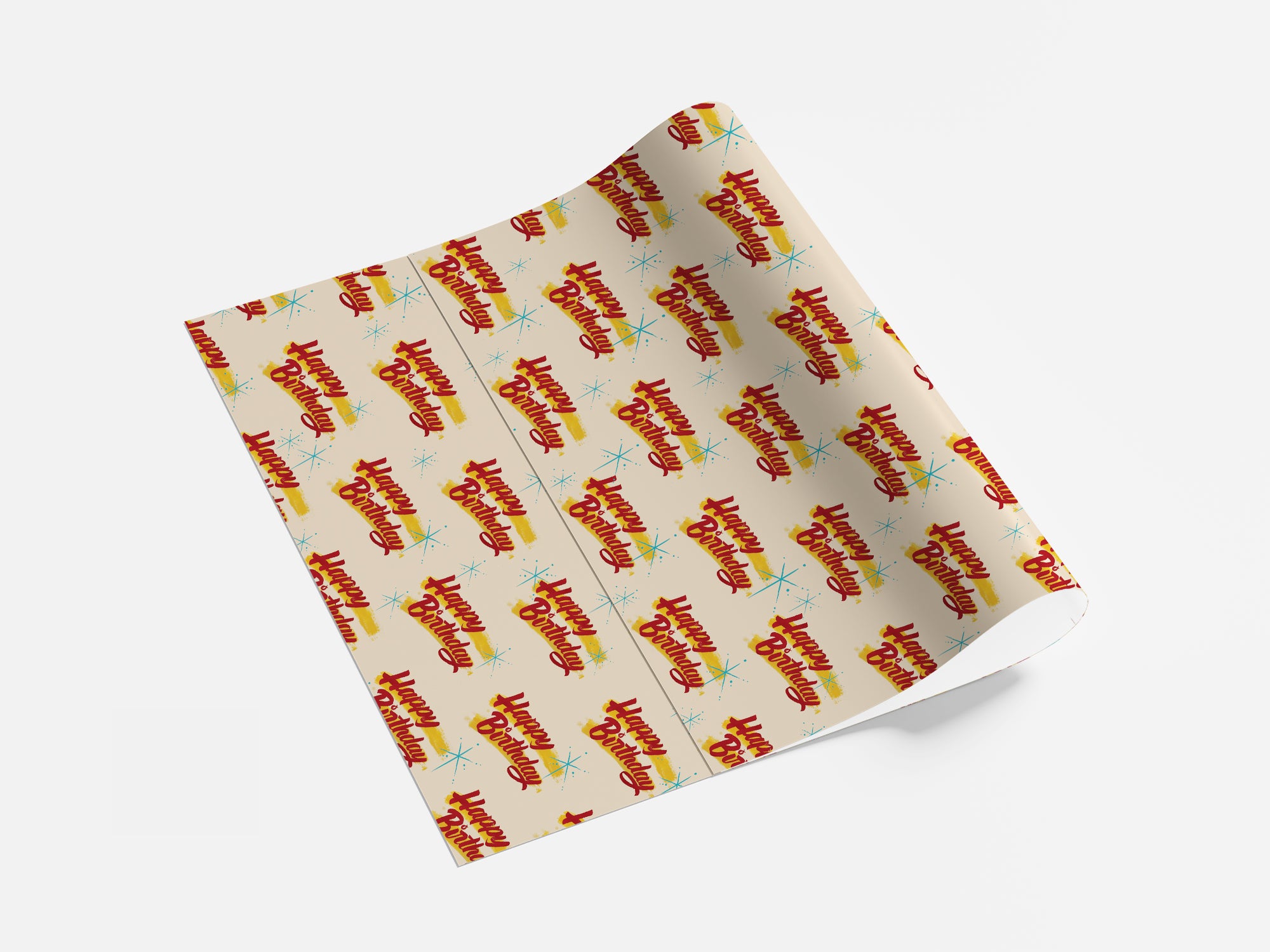 Happy Birthday Paper Sign Wrapping Paper