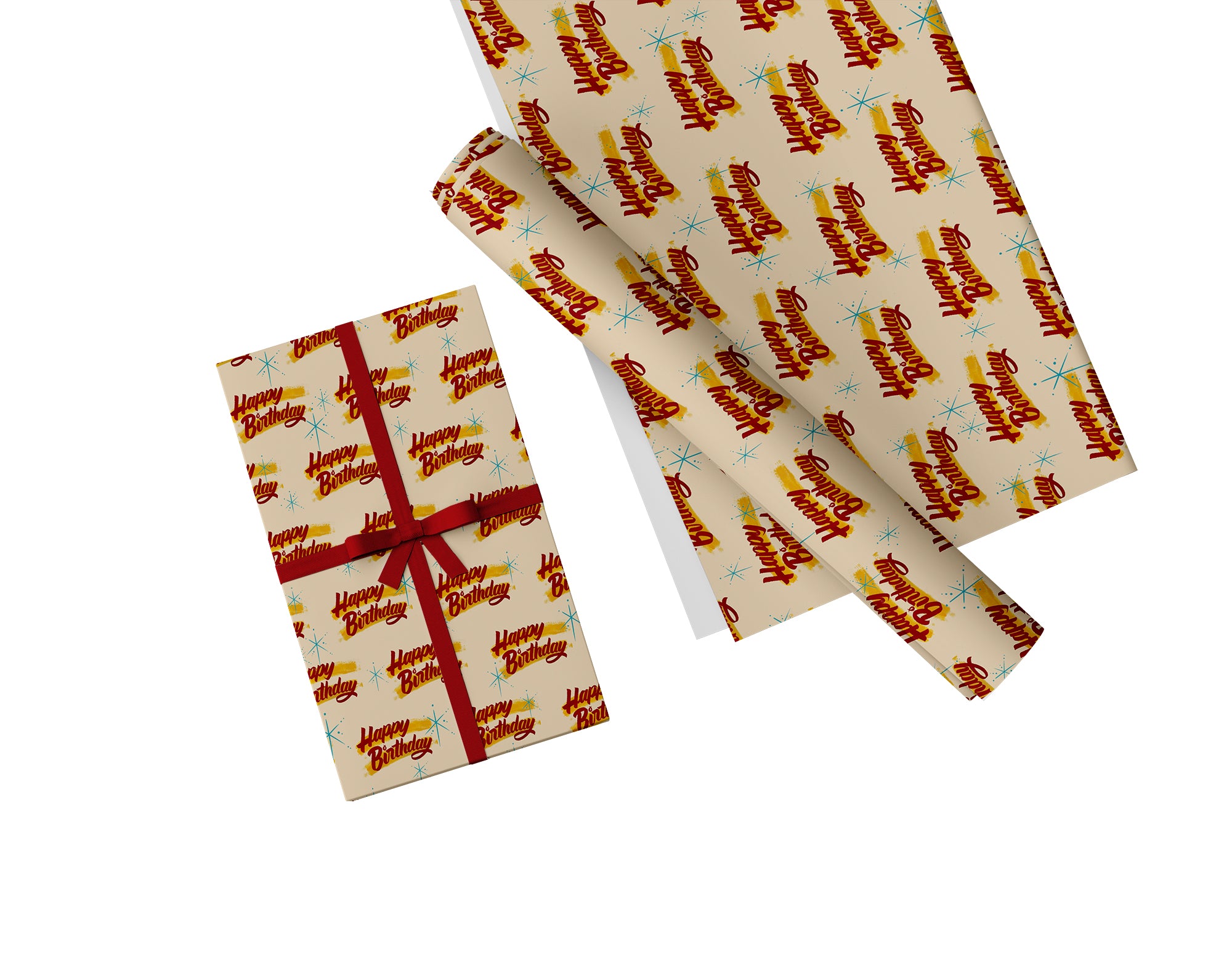 Happy Birthday Paper Sign Wrapping Paper