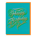 Happy Birthday Script Greeting Card