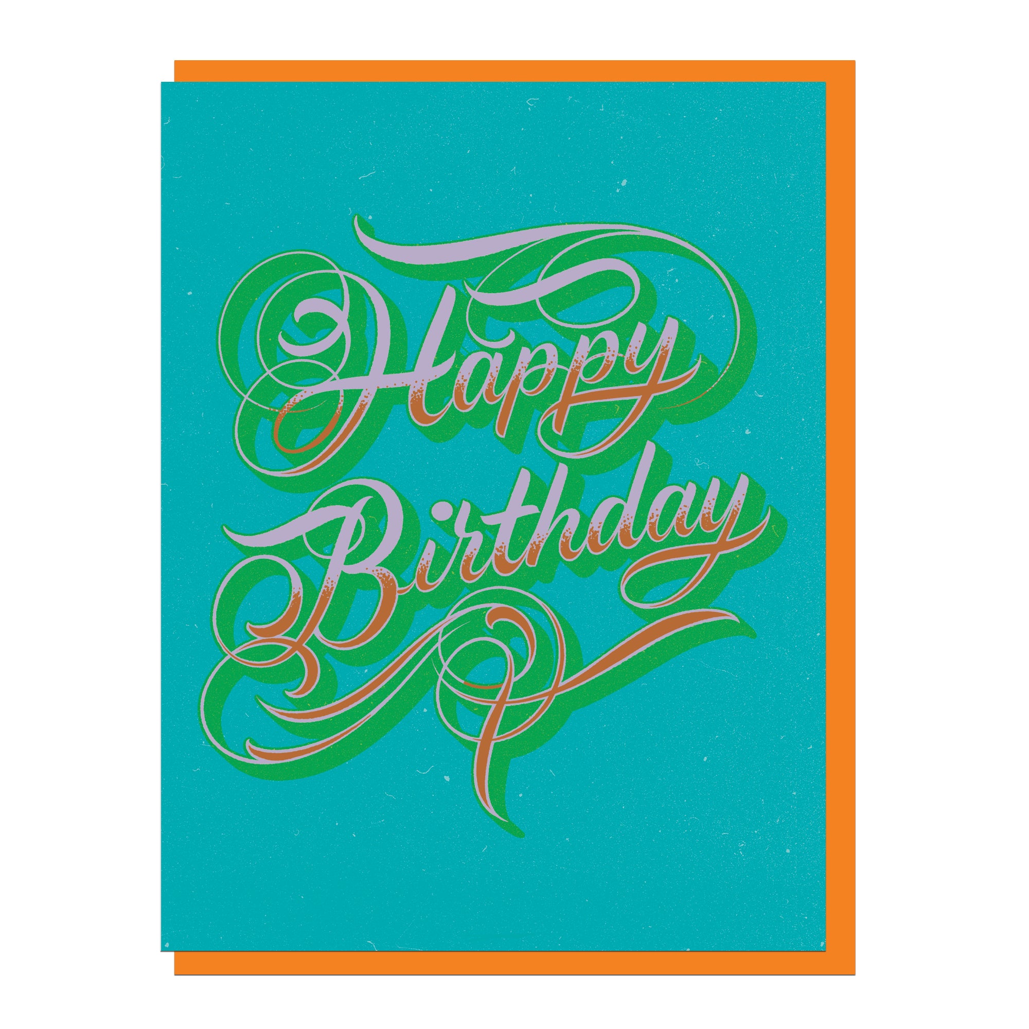 Happy Birthday Script Greeting Card