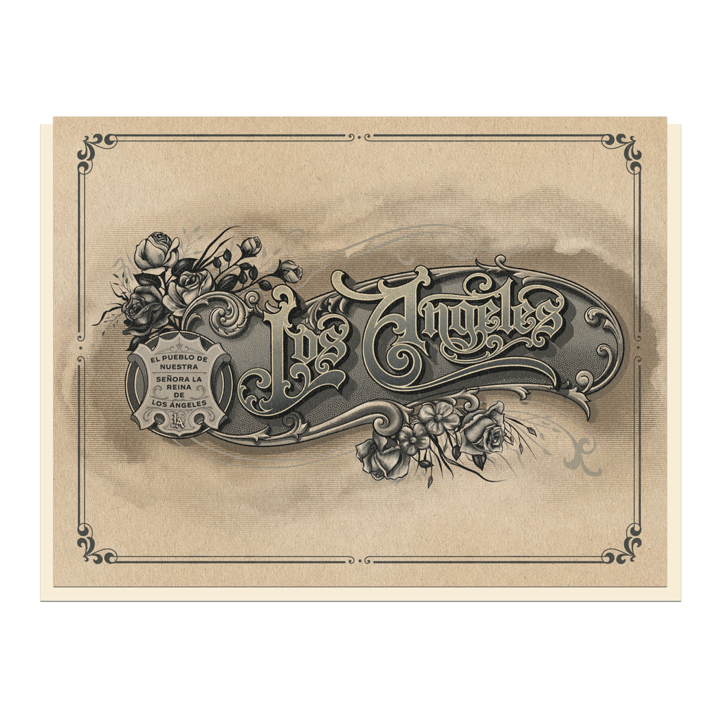 Los Angeles Ephemera Greeting Card