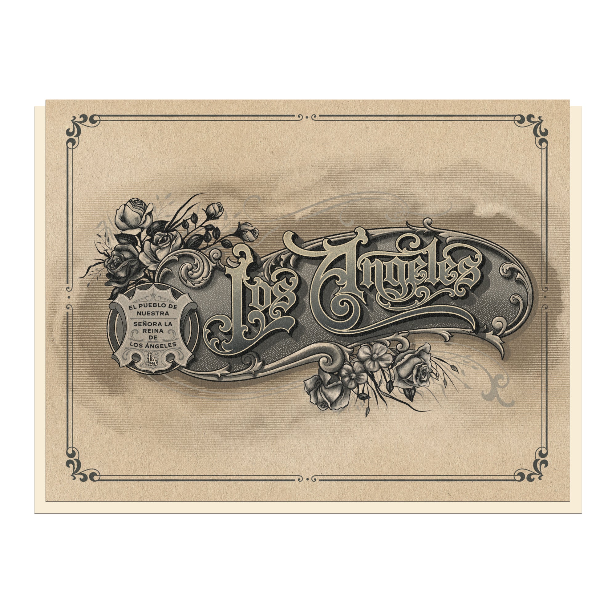 Los Angeles Ephemera Greeting Card