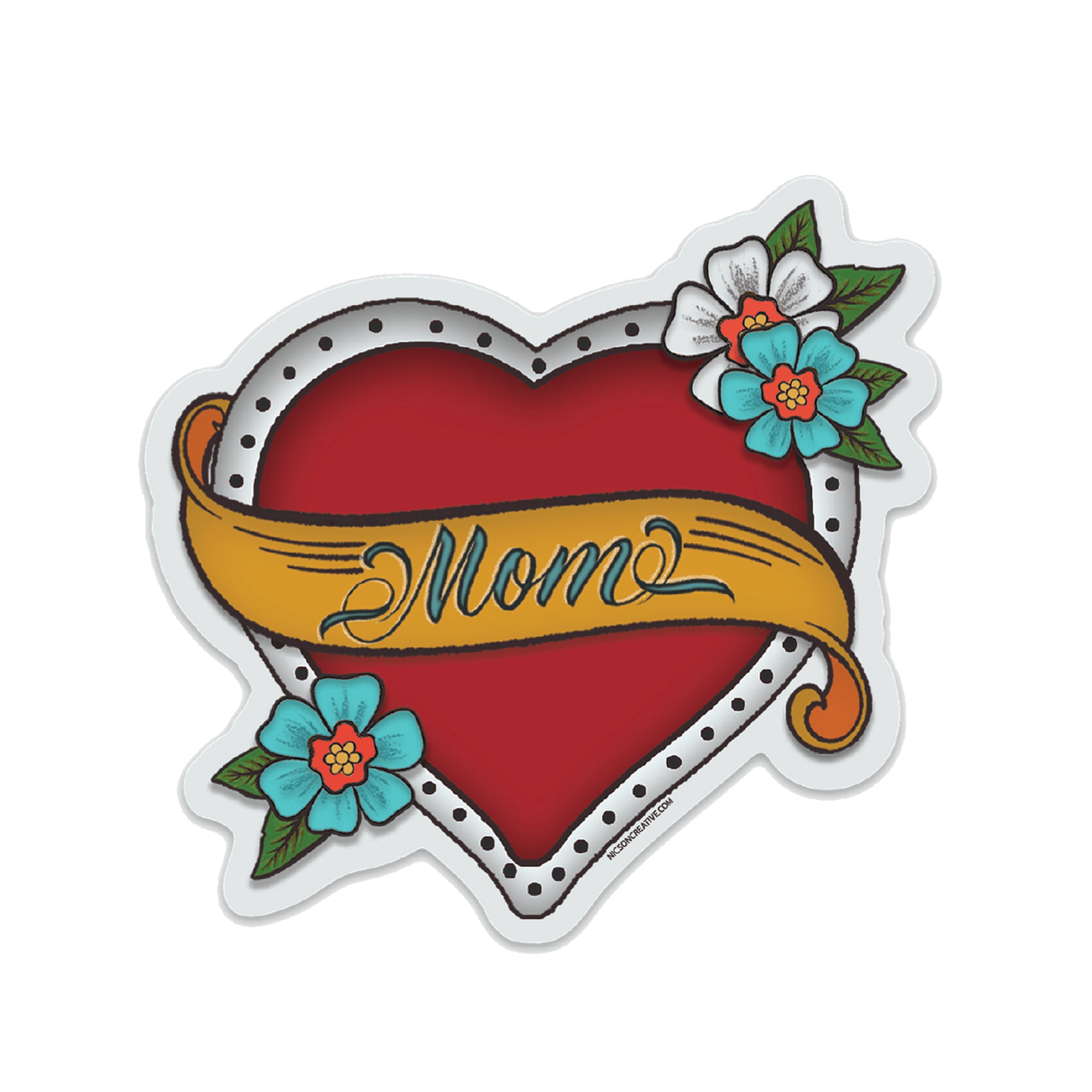 Mom Heart Sticker