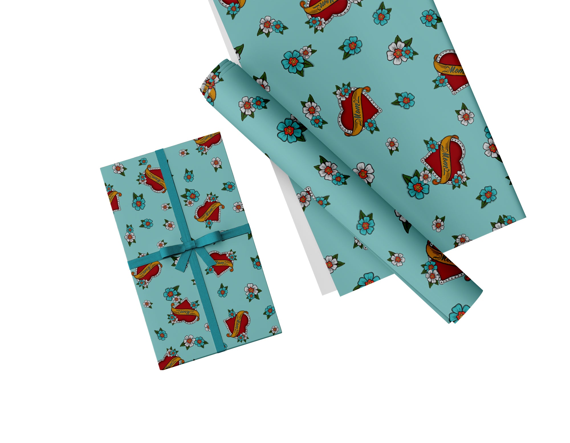 Mom Heart Wrapping Paper