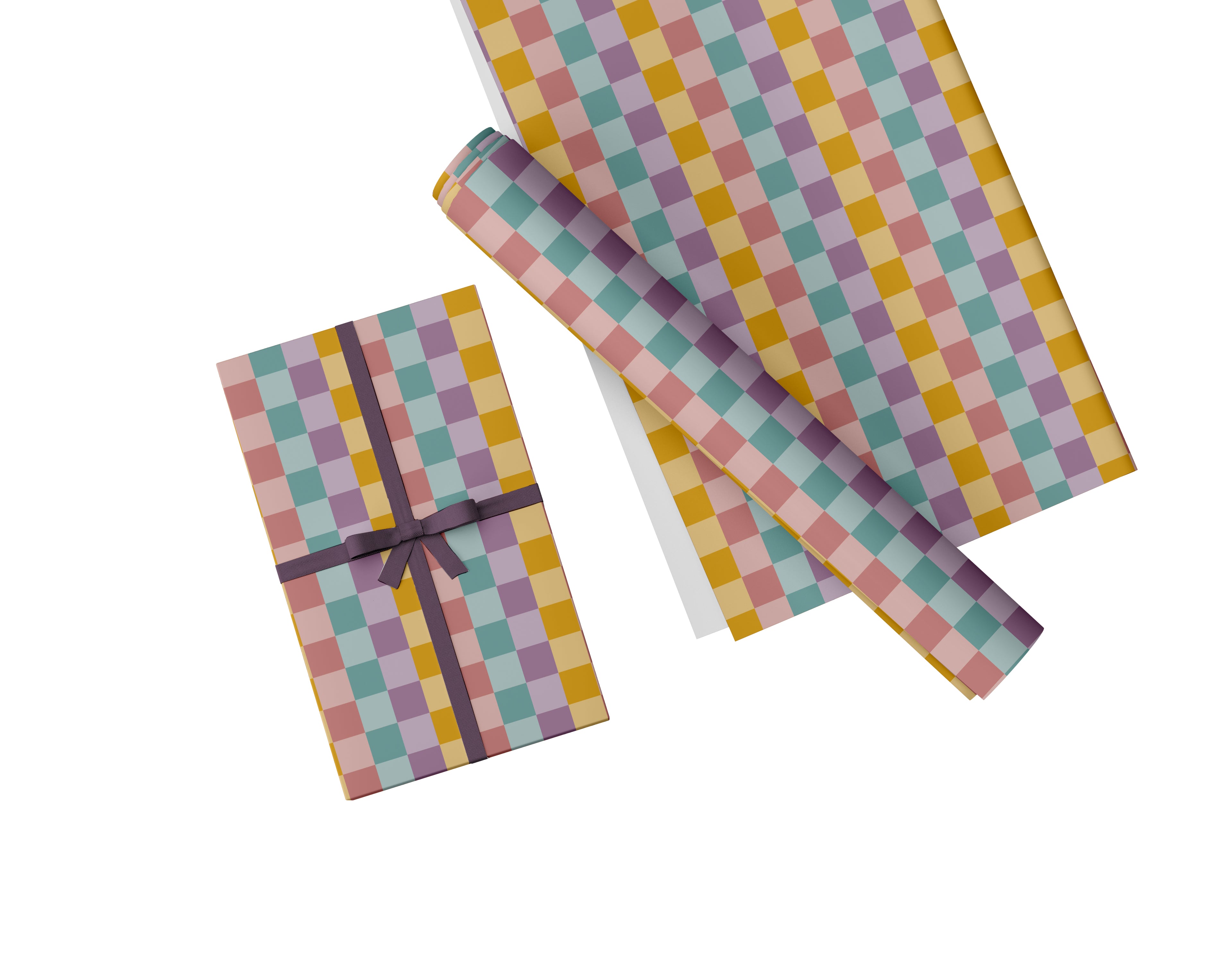 Multi Colored Checkered Wrapping Paper