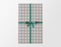 Pink & Teal Gingham Wrapping Paper