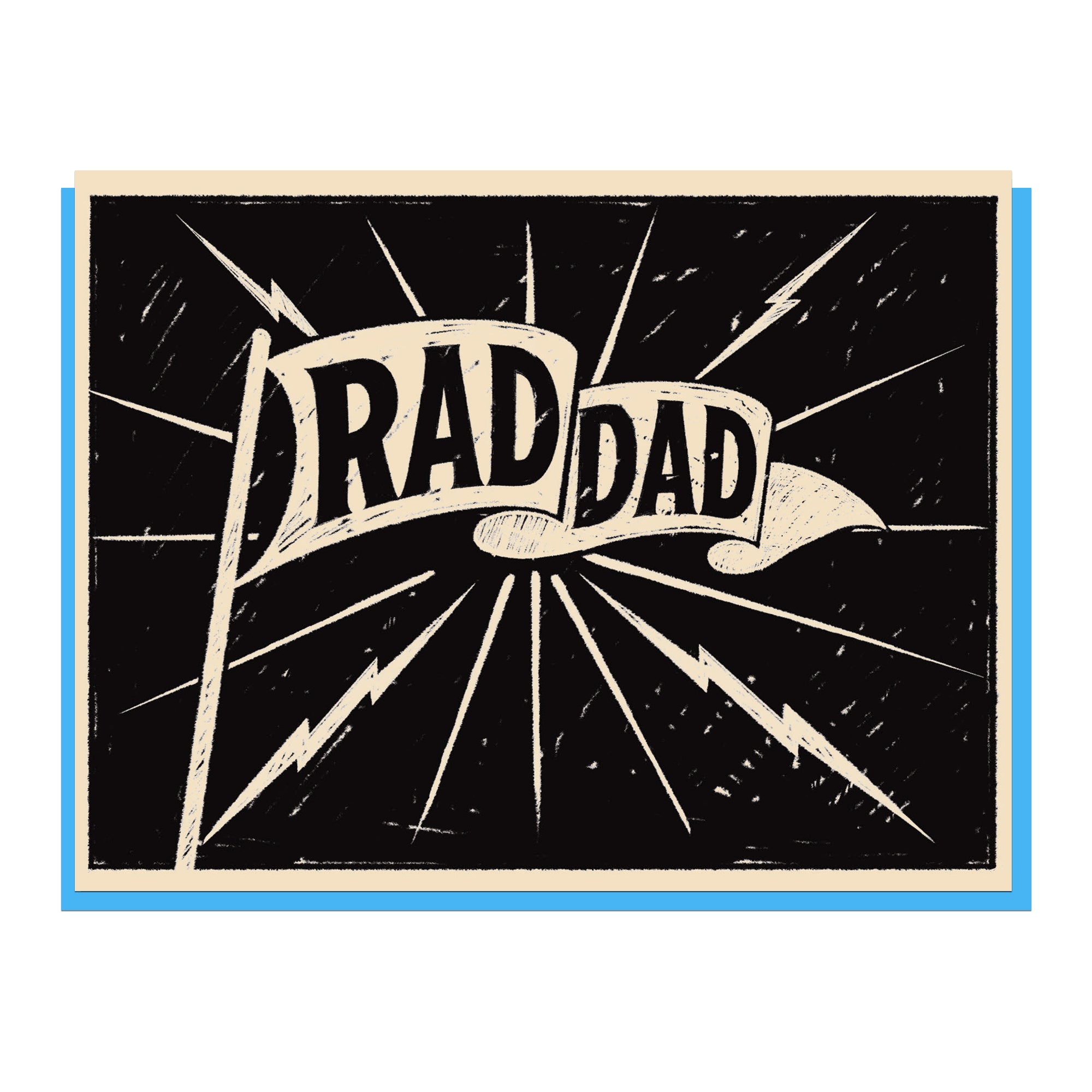 RAD DAD BLACK GREETING CARD