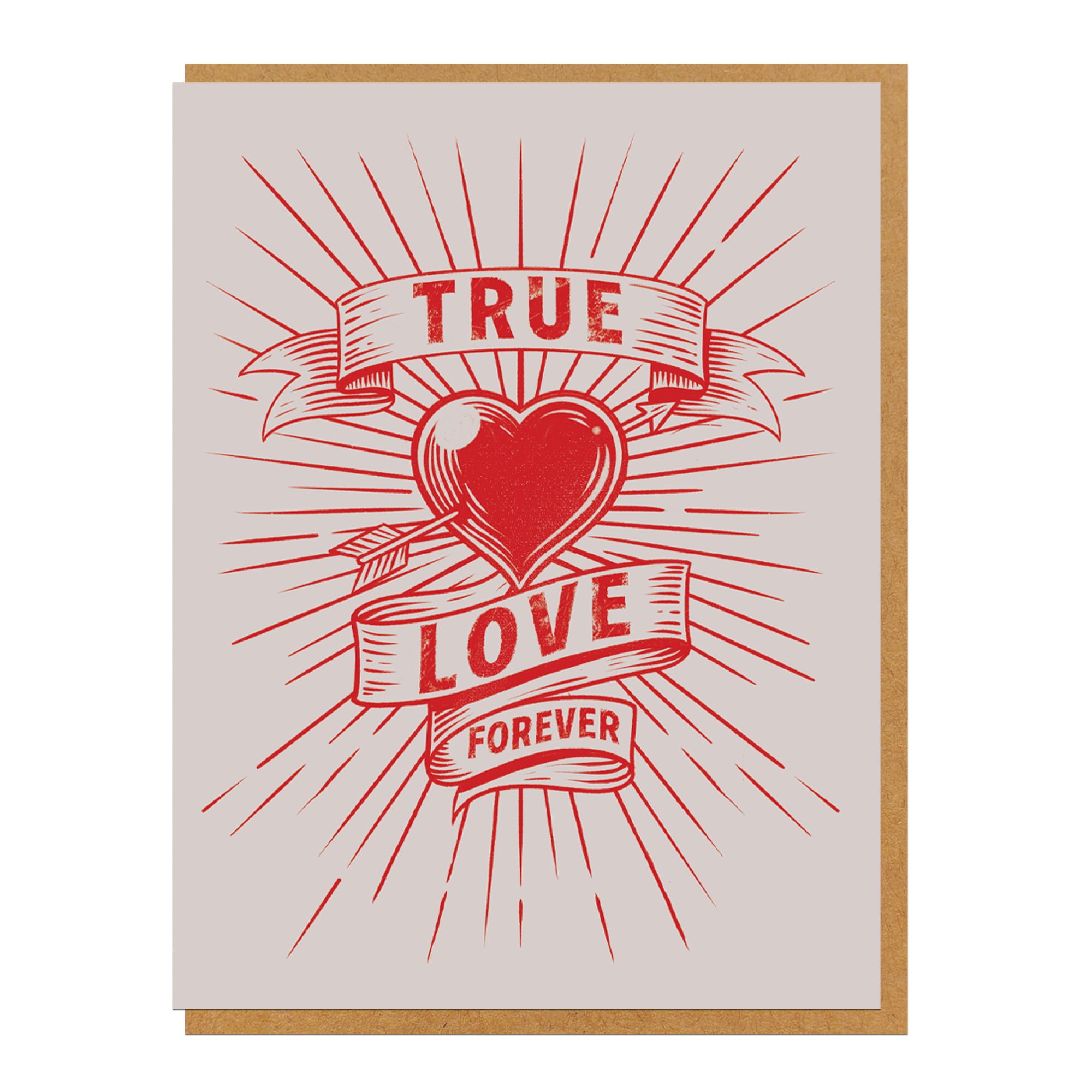 TRUE LOVE RED GREETING CARD