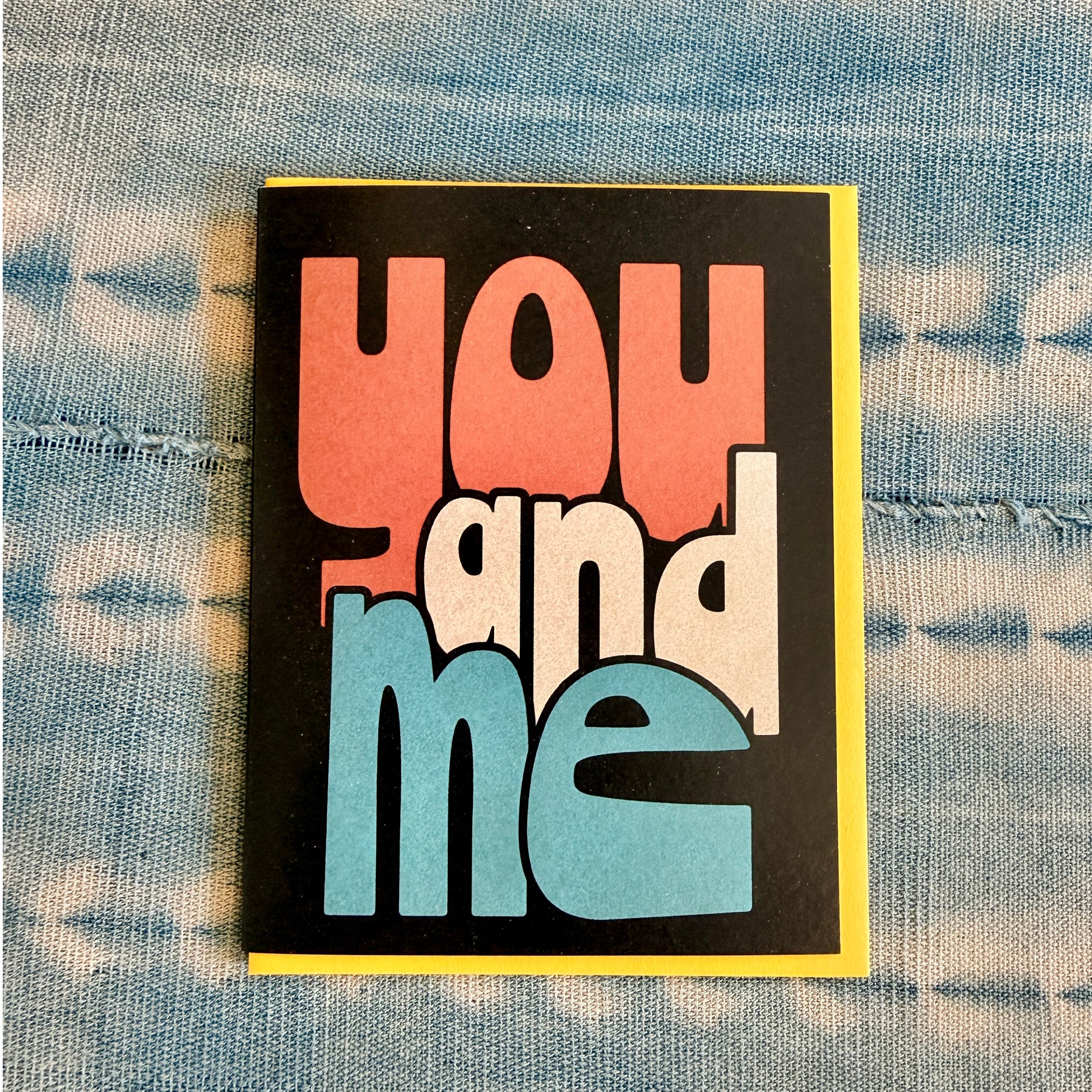 You and Me Greeting Card