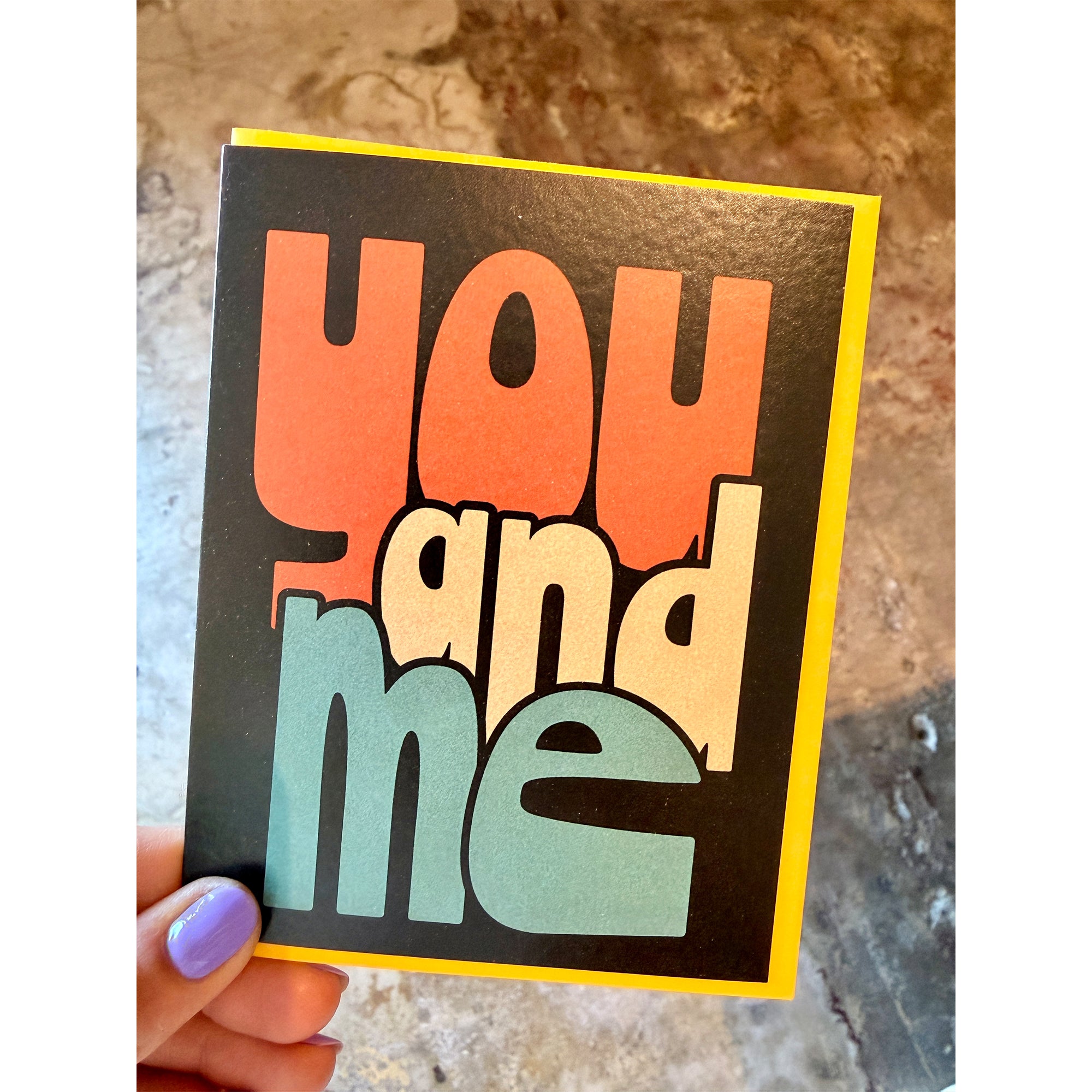 You and Me Greeting Card