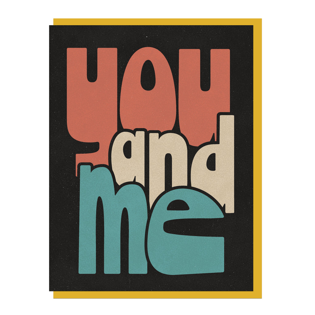 You and Me Greeting Card