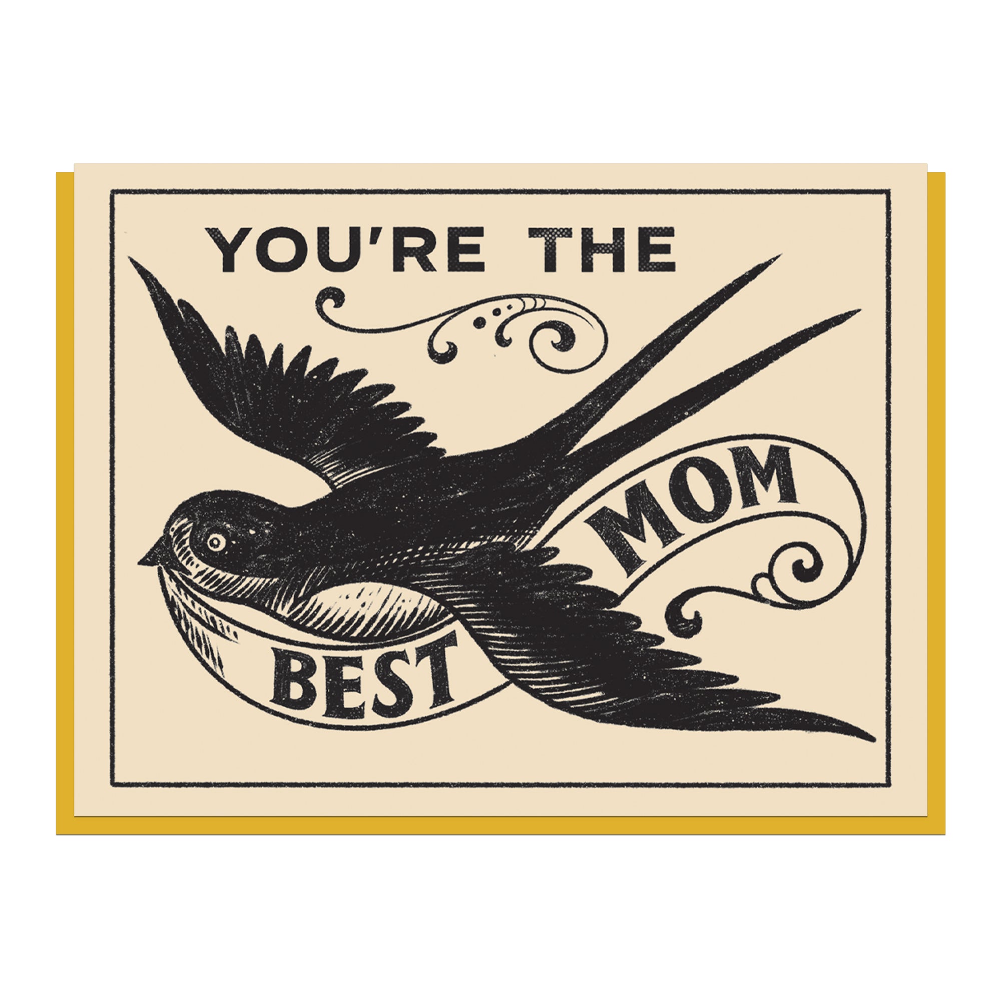 YOU'RE THE BEST MOM BLACK GREETING CARD