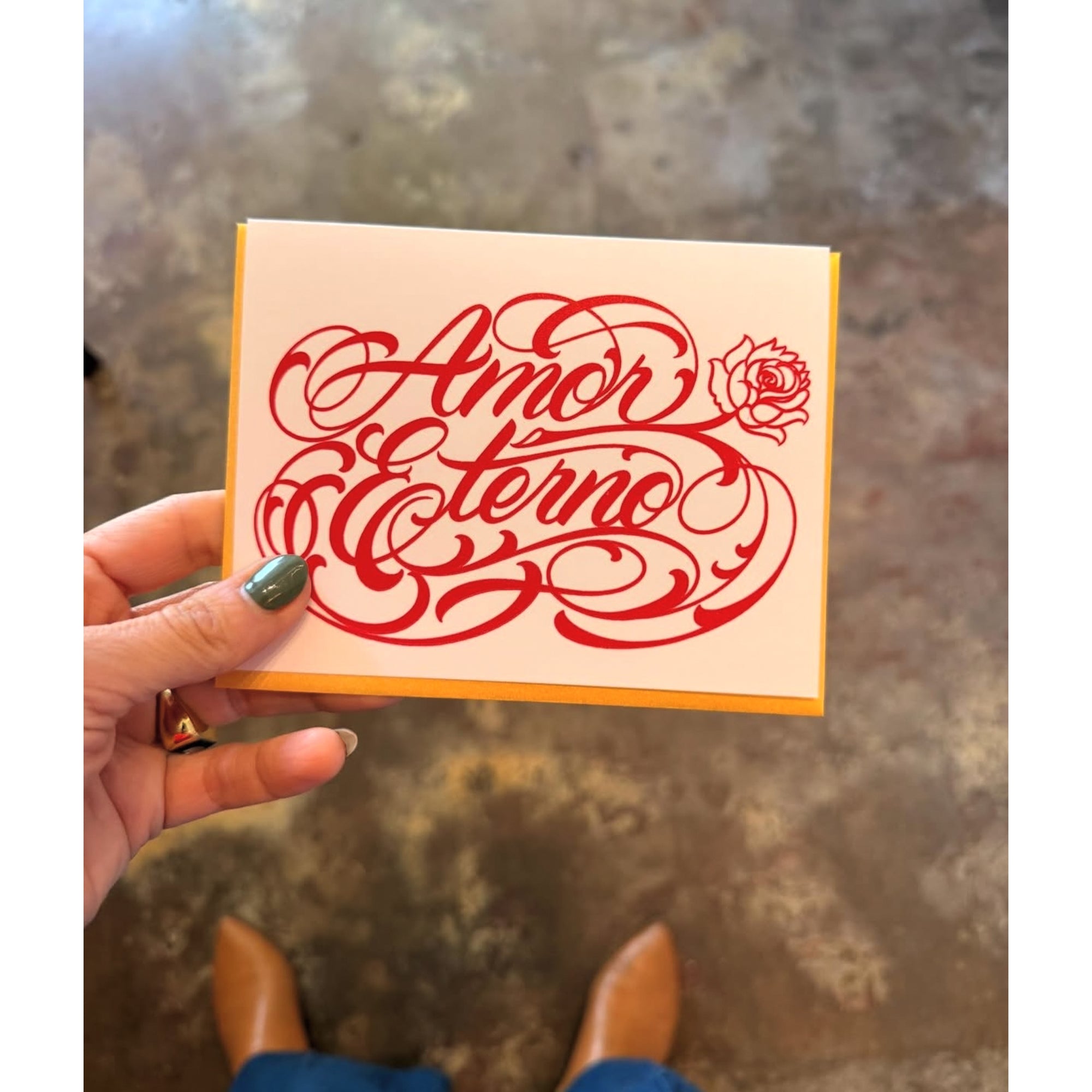 AMOR ETERNO RED GREETING CARD