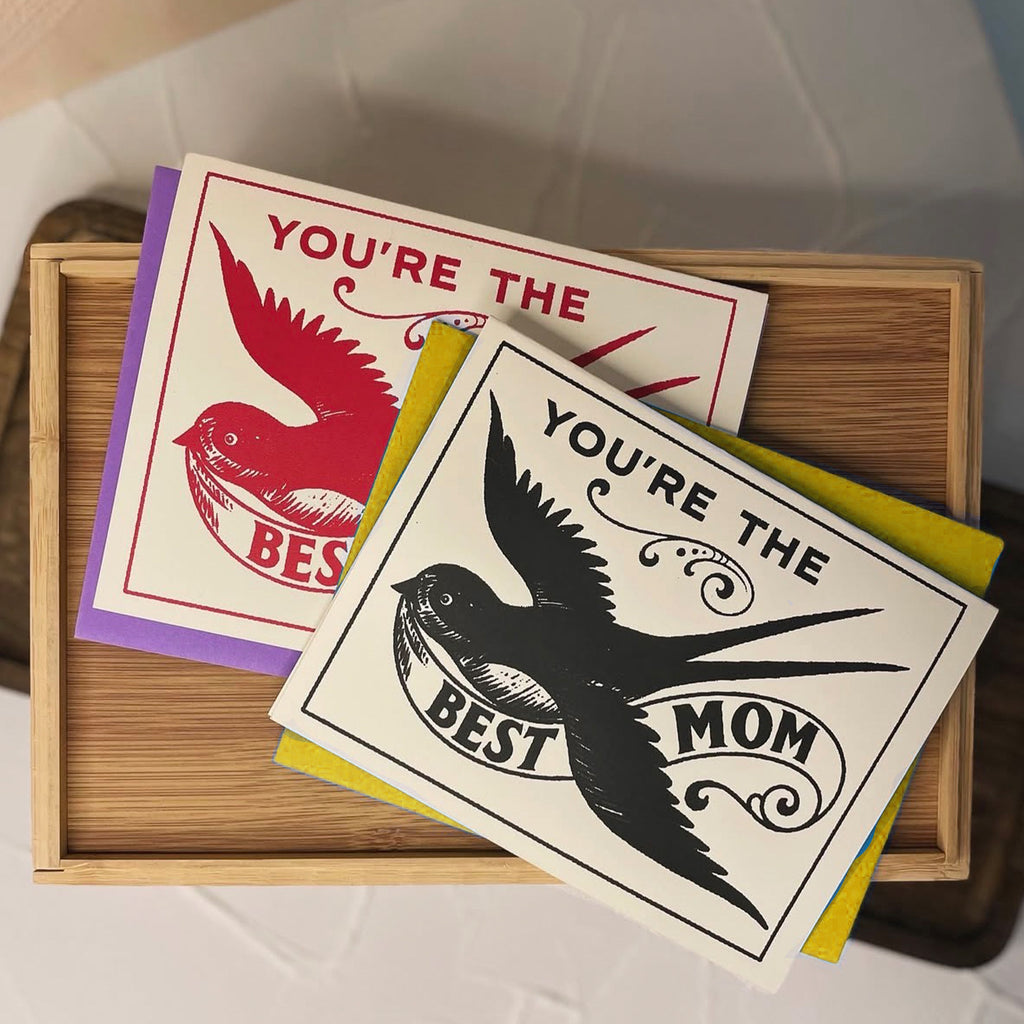 YOU'RE THE BEST MOM RED GREETING CARD