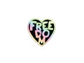 FREEDOM HEART HOLOGRAPHIC VINYL STICKER